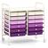 Front. Costway - Costway 12 Drawers Rolling Cart Storage Scrapbook Paper Studio Organizer Bins - Purple.
