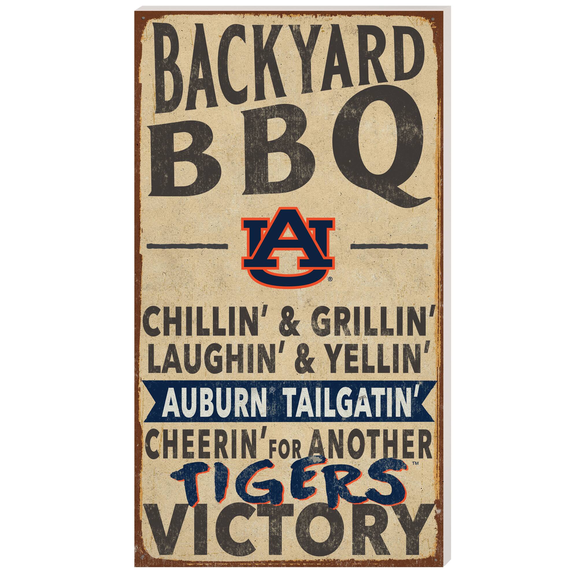 Auburn Tigers 11'' x 20'' Indoor/Outdoor BBQ Sign