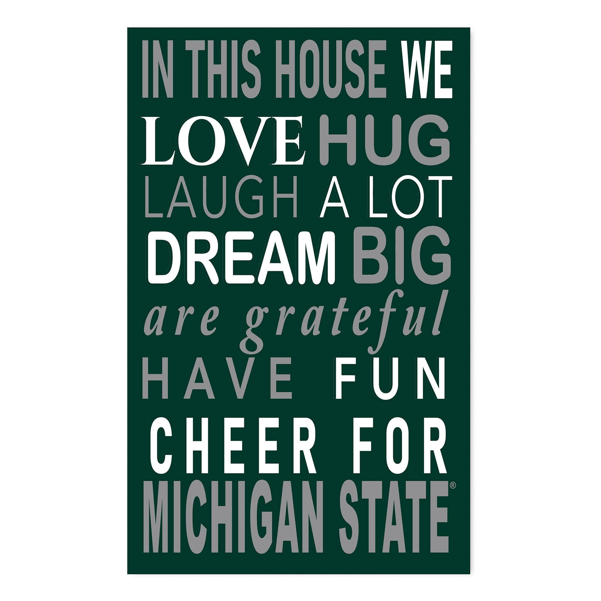 Michigan State Spartans 11" x 19" Briteline In This House Sign
