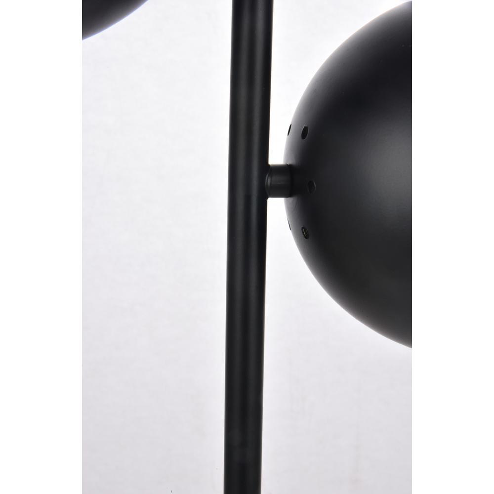 Angle. Living District - Eclipse 2 Lights Black Table Lamp With Clear Glass - Black And Clear.