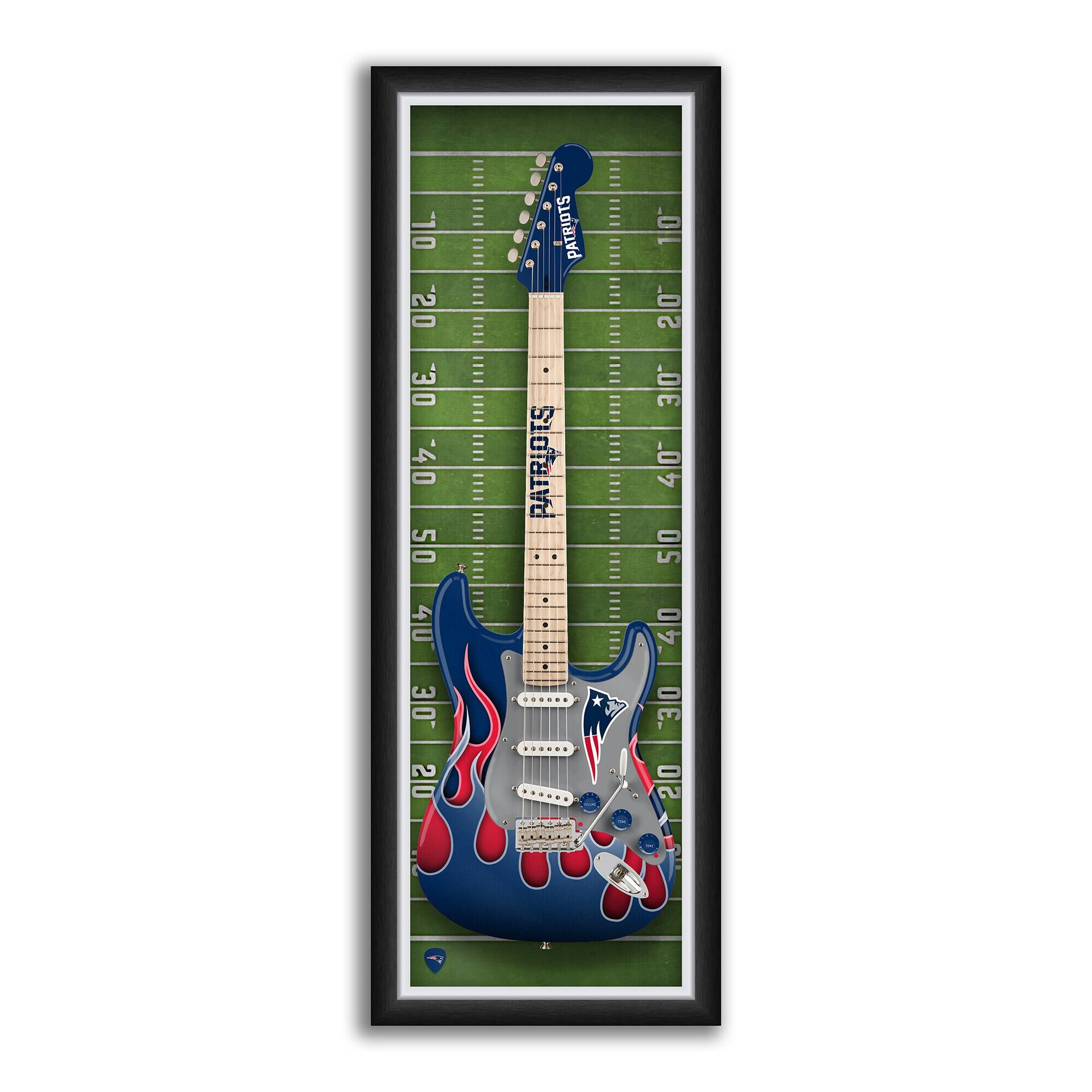 14" x 37" Framed Electric Guitar Print