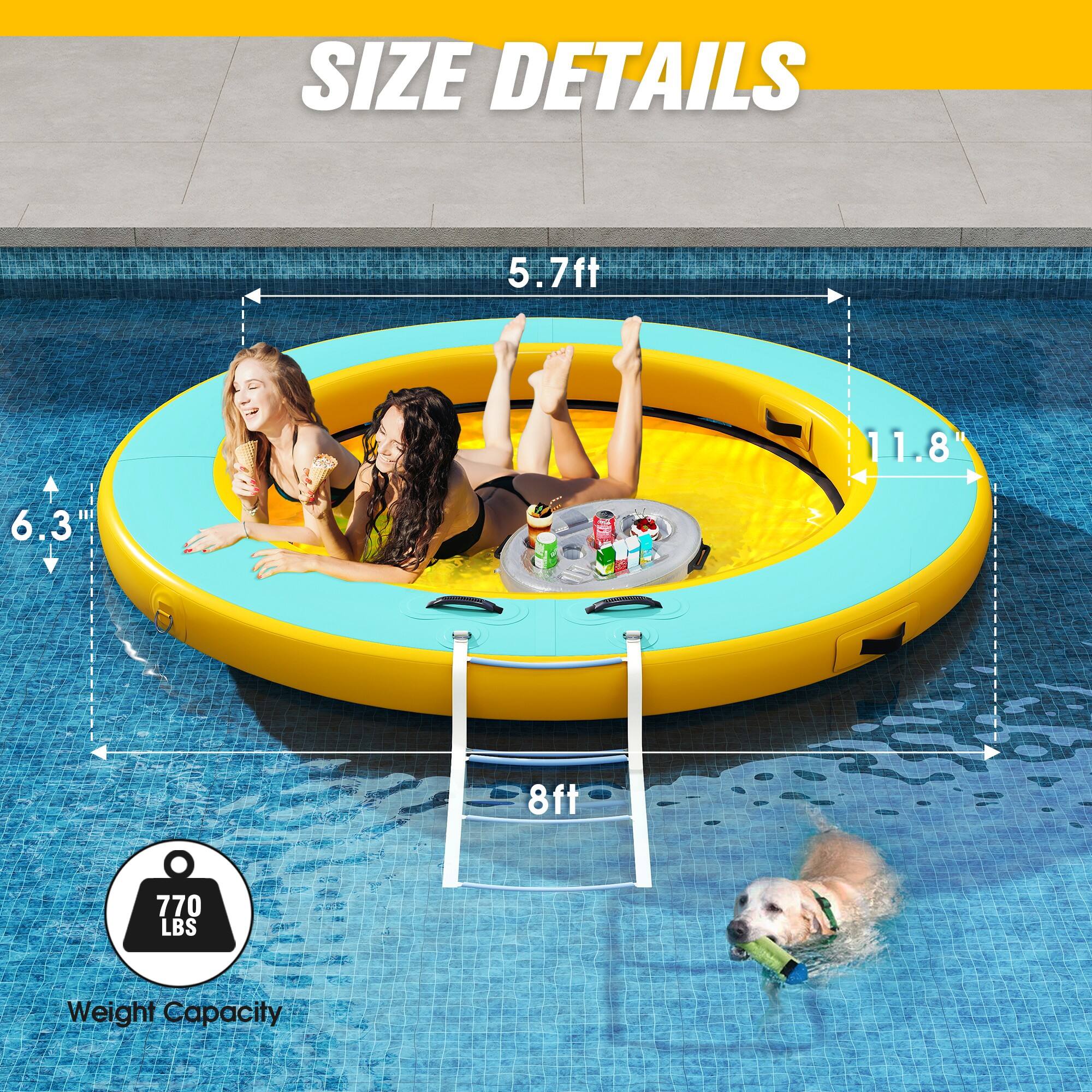 SIZE DETAILS  
5.7ft  
11.8"  
6.3"  
8ft  
770 LBS Weight Capacity