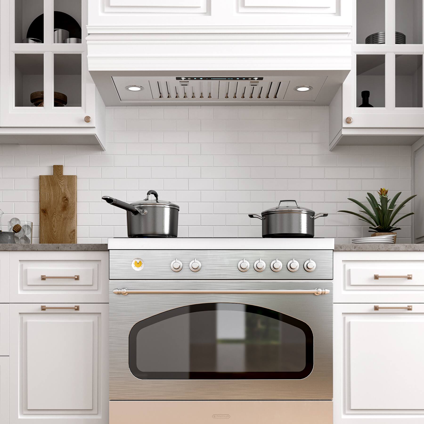 Alt View 1. Onefly - 30 inches - Convertible - Insert Range Hood - Stainless Steel.