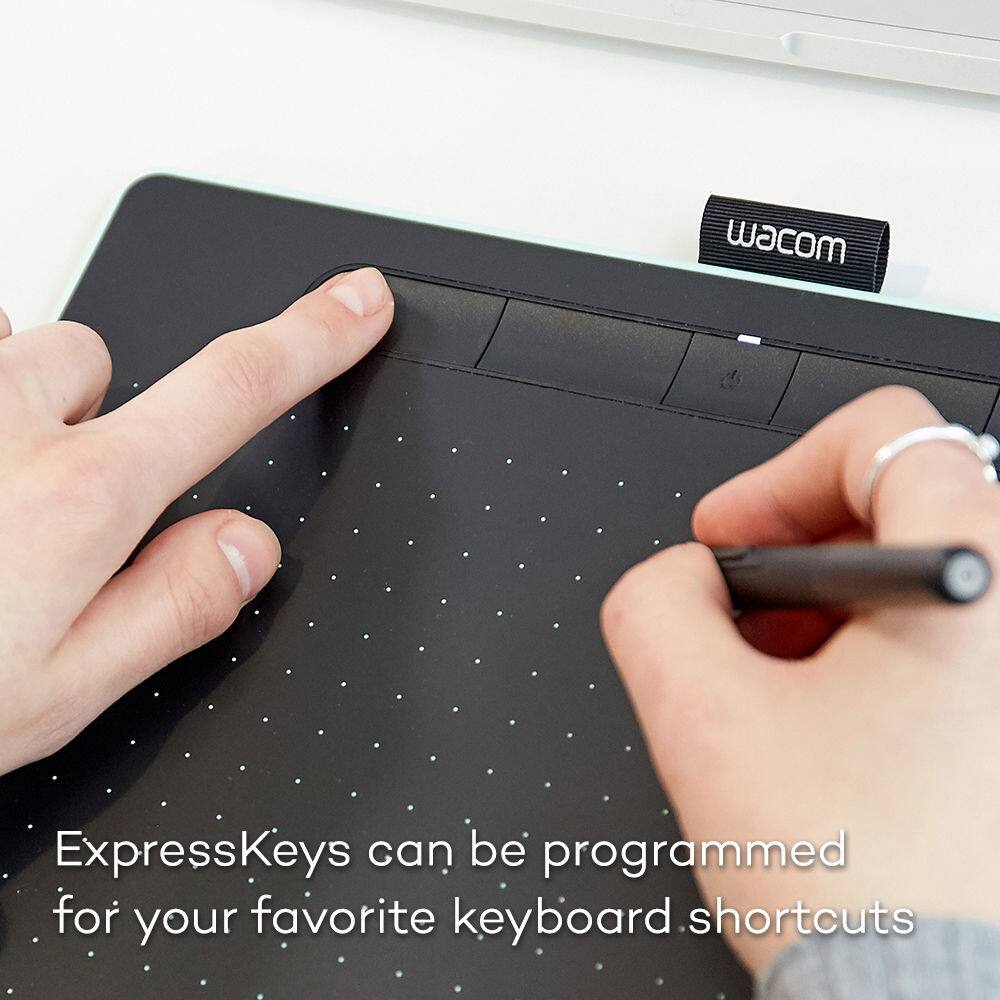 Wacom ExpressKeys can be programmed for your favorite keyboard shortcuts