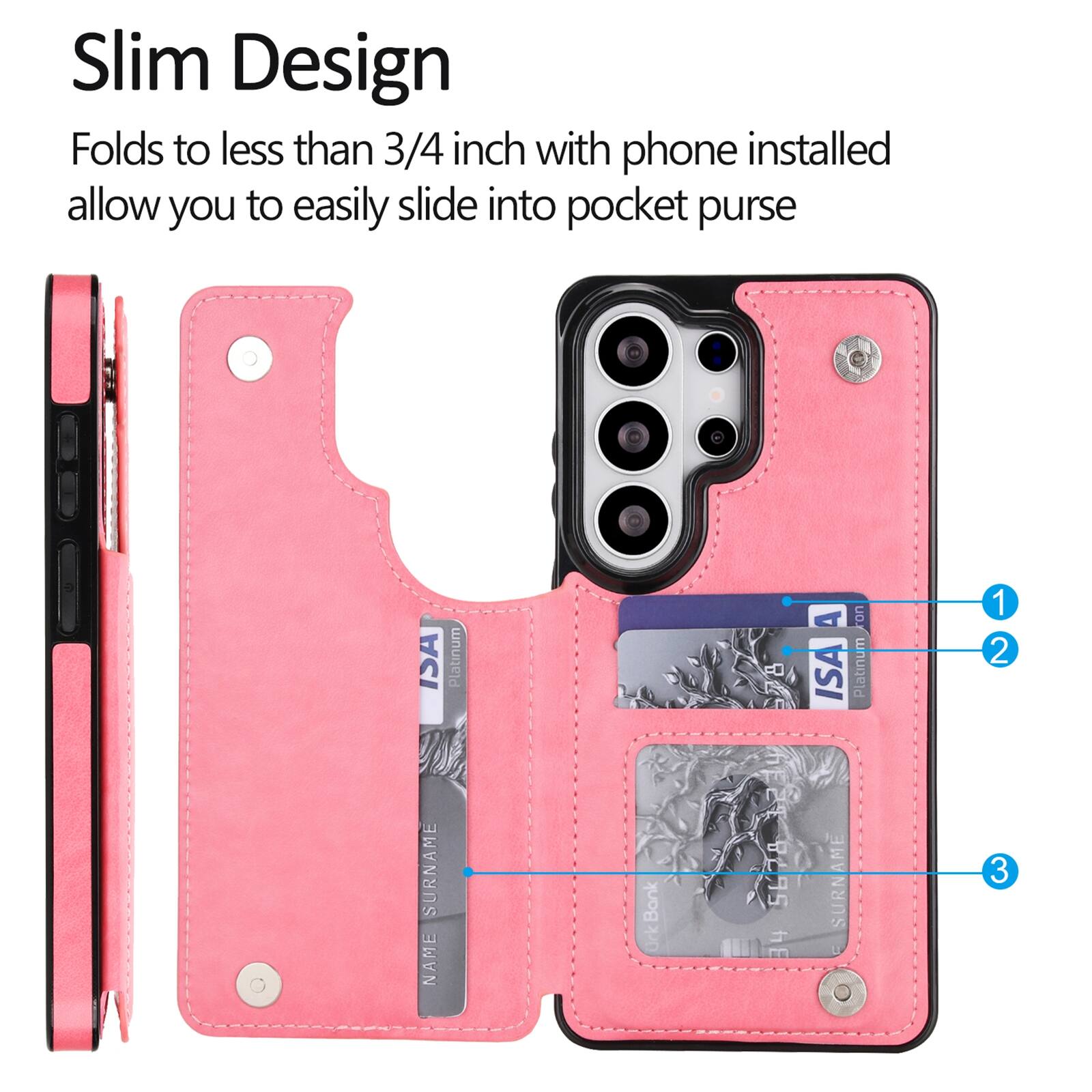 Slim Design Folds to less than 3/4 inch with phone installed allow you to easily slide into pocket purse

ISA Platinum

1. SURNAME NAME
2. ISA Platinum
3. SURNAME NAME