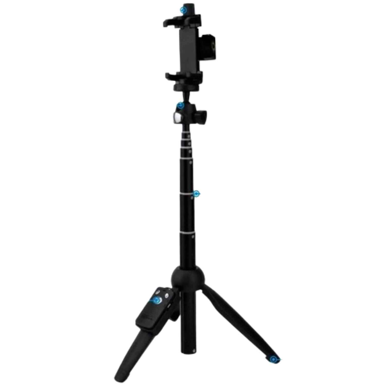 Home Collection - 40-Inch Selfie Stick Tripod with Bluetooth Remote - Black