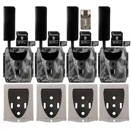 Bundle - Spartan Camera - Spartan GoLive 4G/LTE 1080p Trail Camera (Verizon, 4 Pack) w/ Accessories