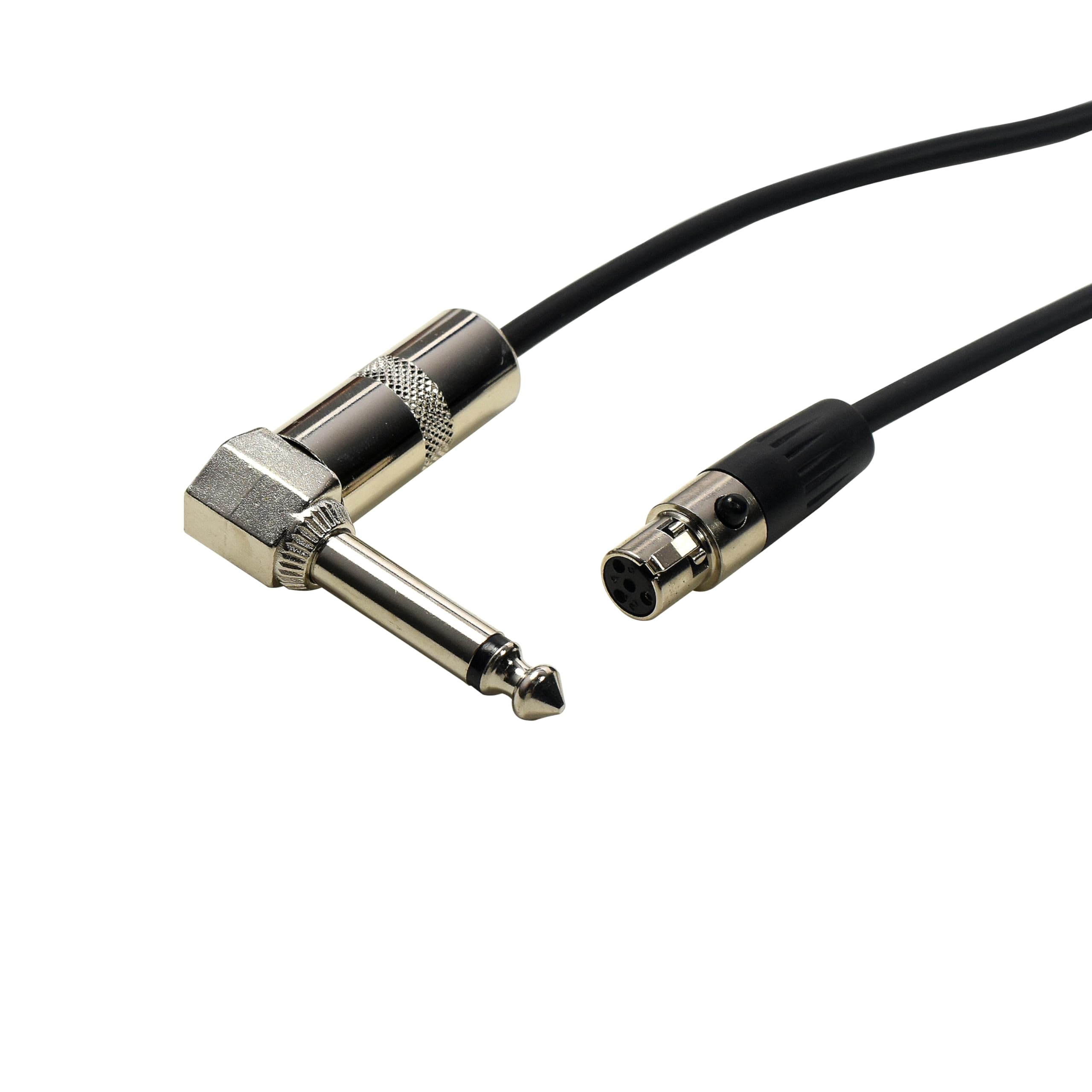 Angle. HQRP - TA4F 4-Pin Mini to Right-Angle 1/4 in Instrument Cable 2 ft Replacement WA304 for Shure Bodypack - Black.