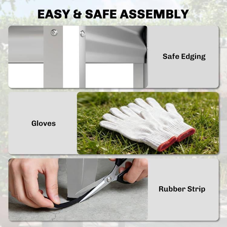 EASY & SAFE ASSEMBLY

Safe Edging

Gloves

Rubber Strip