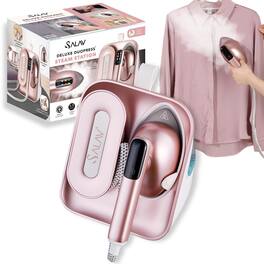SALAV - Deluxe DuoPress Steam Station With Custom Steam Levels And Dry Iron Mode - Rose Gold