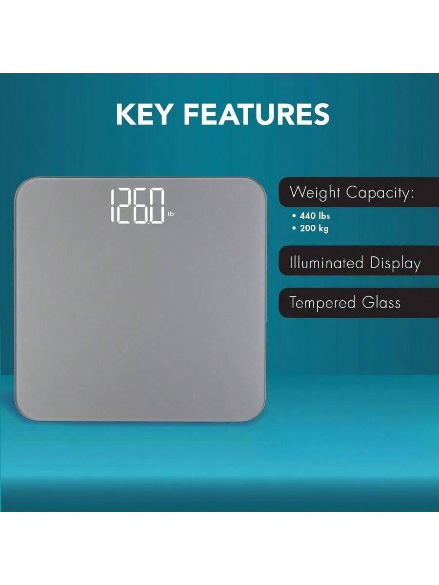 KEY FEATURES

- Weight Capacity:
  - 440 lbs
  - 200 kg

- Illuminated Display

- Tempered Glass
