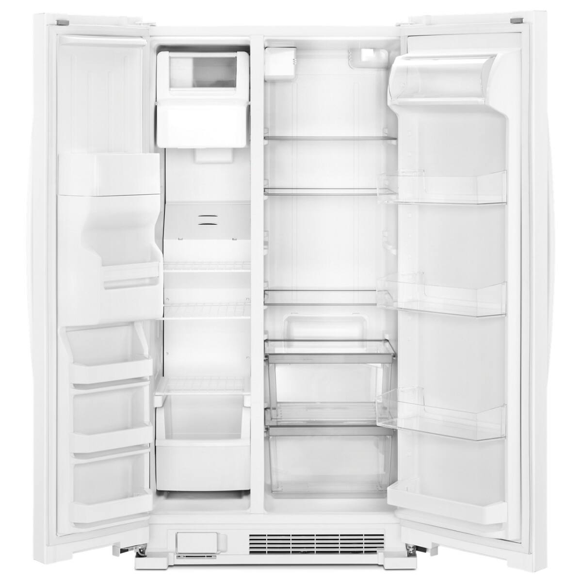Angle. Whirlpool - 21 Cu. Ft. Side-by-Side Refrigerator with LED Interior Lighting - White.
