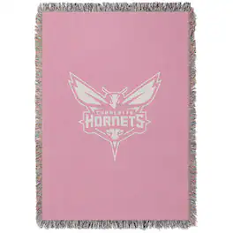 Chad & Jake - Charlotte Hornets Woven Blanket - Pink