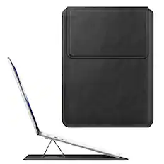Front. Kitcheniva - Hard Slim Bag Sleeve Case With Stand For MacBook Neo 13 Inch A3404 (2026) Black - Black.
