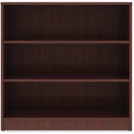 Lorell - Laminate Bookcase 3 Shelf 36" H x 36" W x 12" D Sturdy Adjustable Shelf Laminate Mahogany - Brown|Mahogany