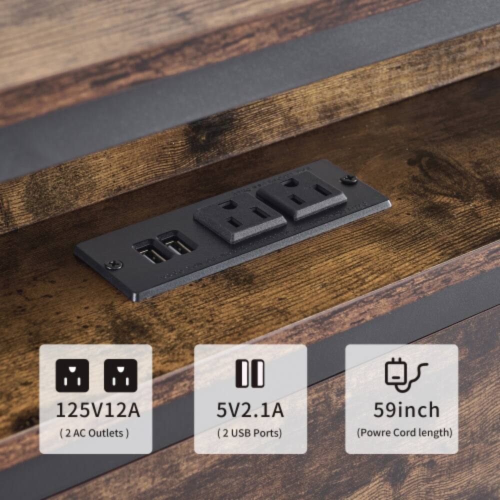 125V12A (2 AC Outlets)  
5V2.1A (2 USB Ports)  
59 inch (Power Cord length)