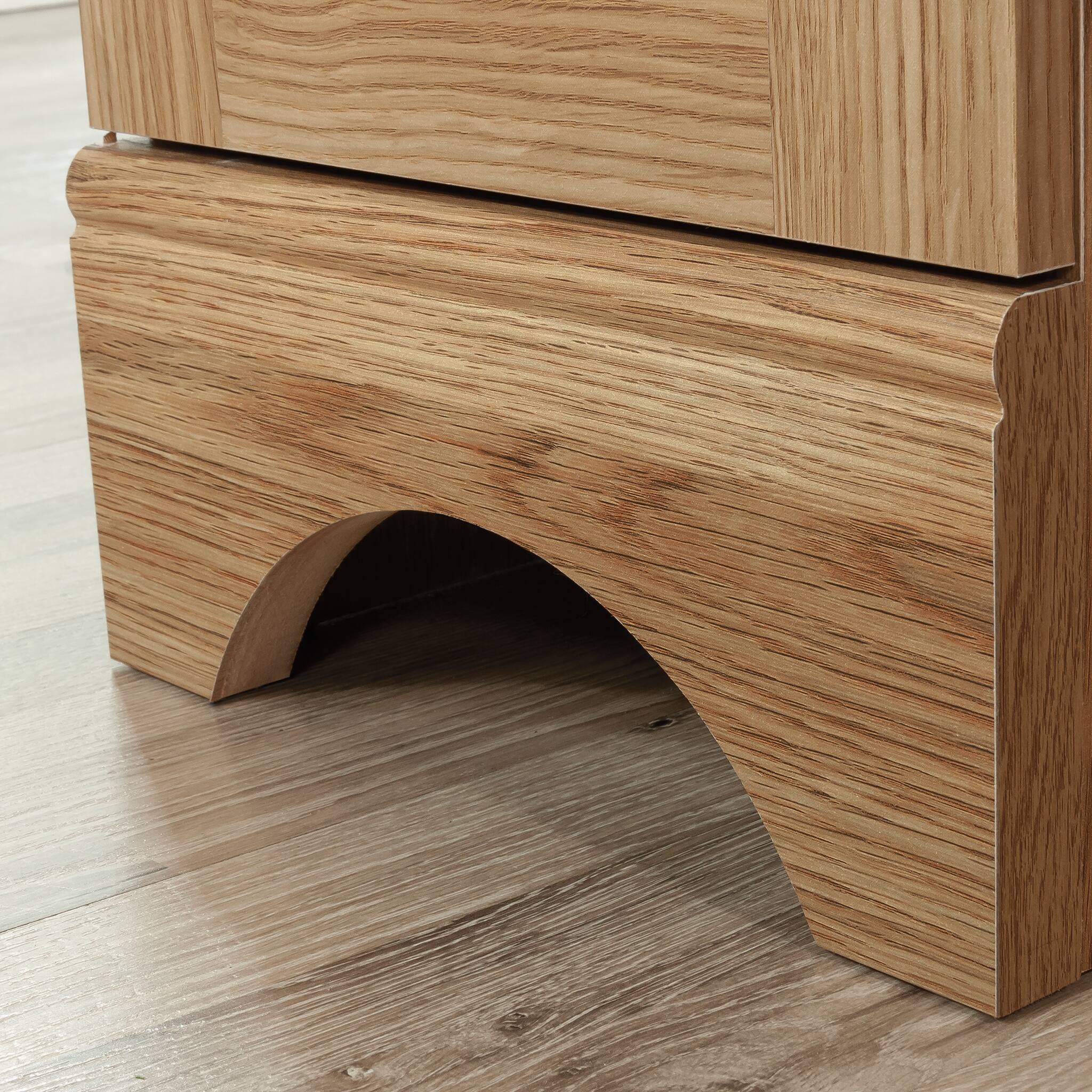 Angle. TinyHomie - Computer Desk Brown finish - Brown.