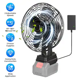 Loheer - Portable Jobsite Fan Cordless Workshop Garage Fan Compatible with Makita Battery Bare Tool