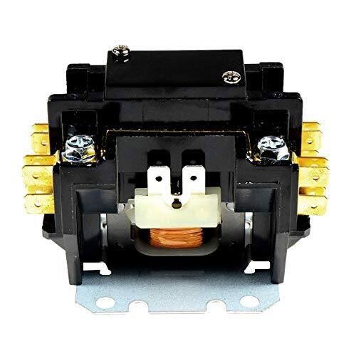 Left. HQRP - 30 Amp Single Pole 24 V AC Condenser Contactor Replacement for Carrier Payne Bryant Trane - black.