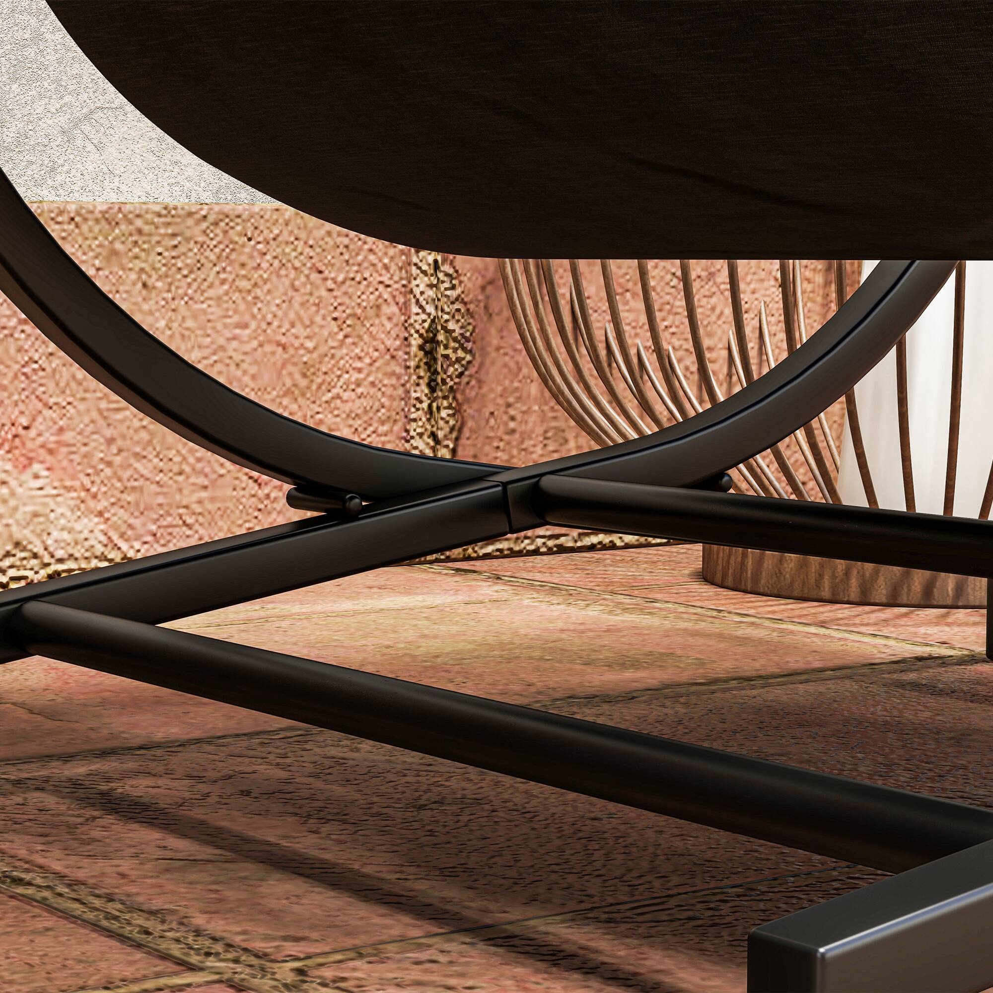 Alt View 5. Outsunny - Outsunny 17 Inch Folding Firewood Rack Outdoor Indoor Firewood Holder with Canvas Carrier - Black.