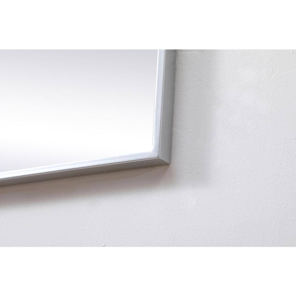Alt View 3. Elegant Decor - Metal Frame Square Mirror 24 inch in Silver - Silver.
