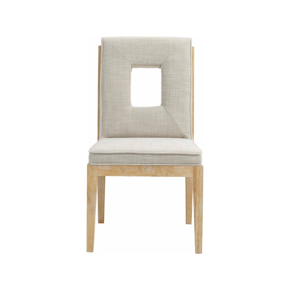 Alt View 2. Meridian Furniture - Gwendolyn Cream Linen Textured Fabric Dining Side Chair, Set of 2 - Beige.