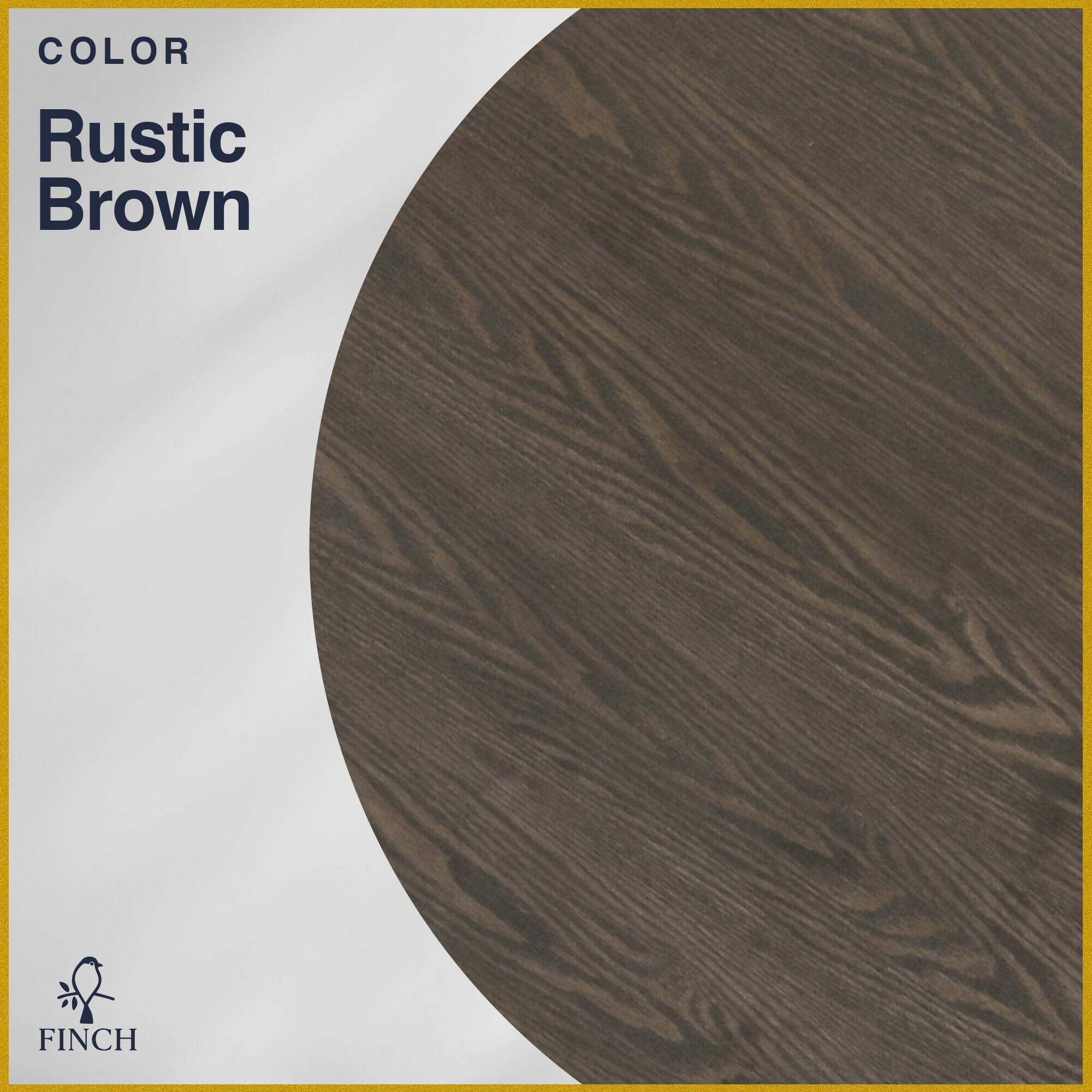 Alt View 14. Finch - Alfred Round Modern Farmhouse Rubberwood Table - Rustin Brown.