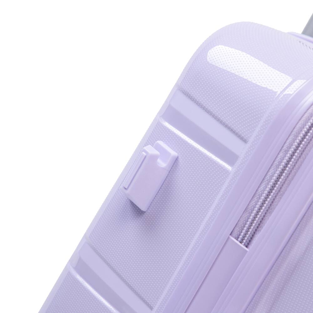 Angle. Ropilly - Ropilly 3 Piece Luggage Set Hard Shell Suitcase Purple Travel Trunk - Purple.