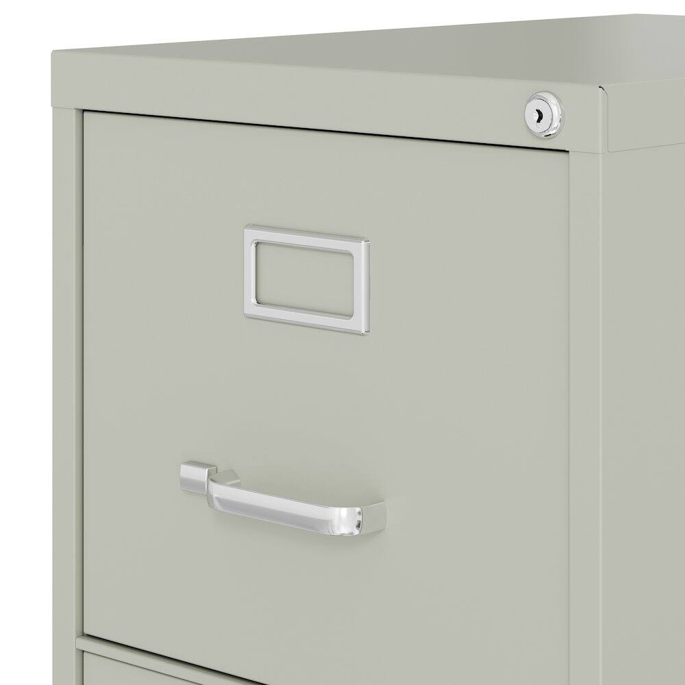 Alt View 4. Hirsh - Hirsh 26.5" Deep 2 Drawer Vertical File Cabinet, Commercial Grade, Light Gray - Gray.