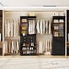 Front. Aheaplus - 49''-127'' Adjustable Closet Organizer System with 6 Drawers, 4 Hanging Rods, and Shelves - Black.