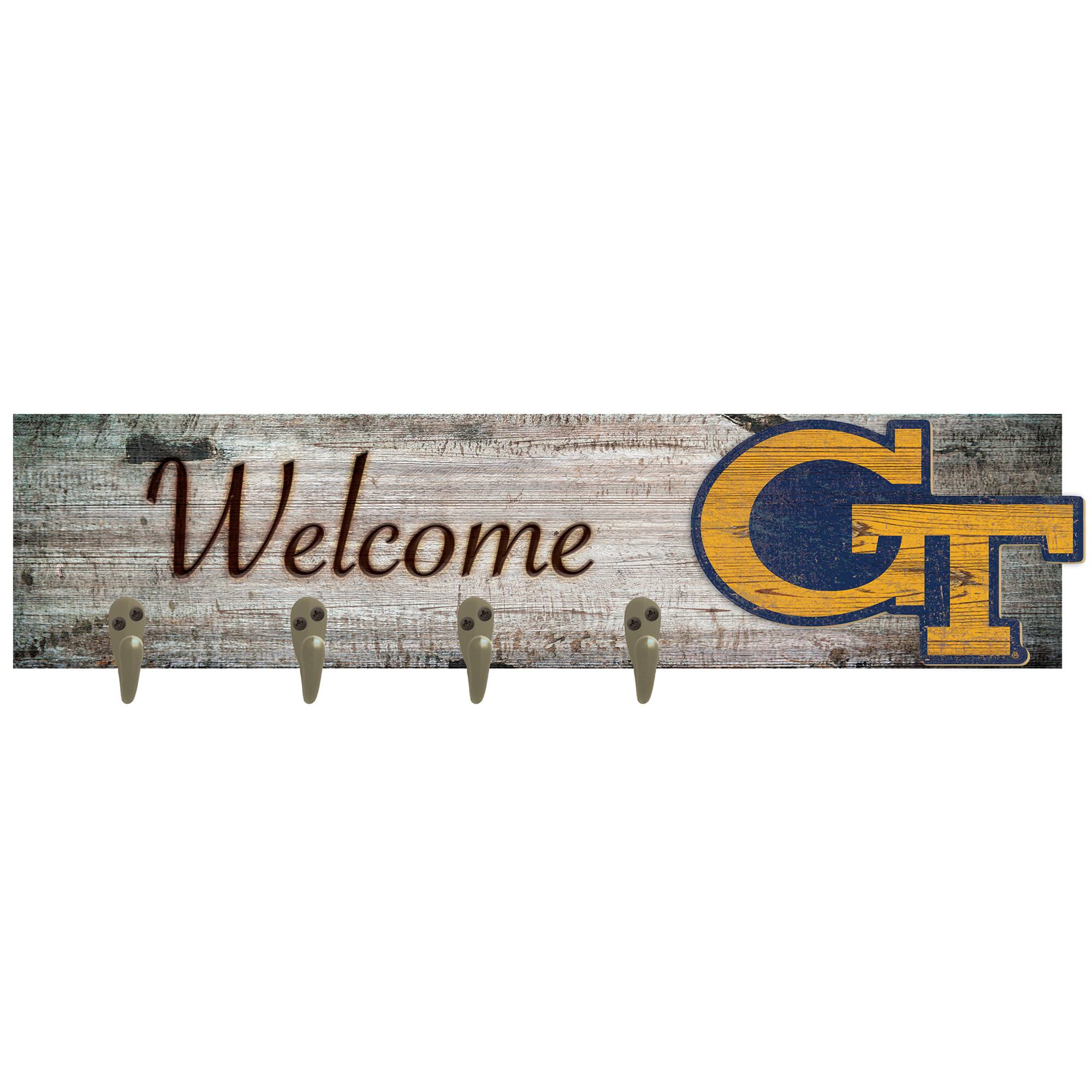 GA Tech Yellow Jackets 24" x 6" Mounted Coat Hanger