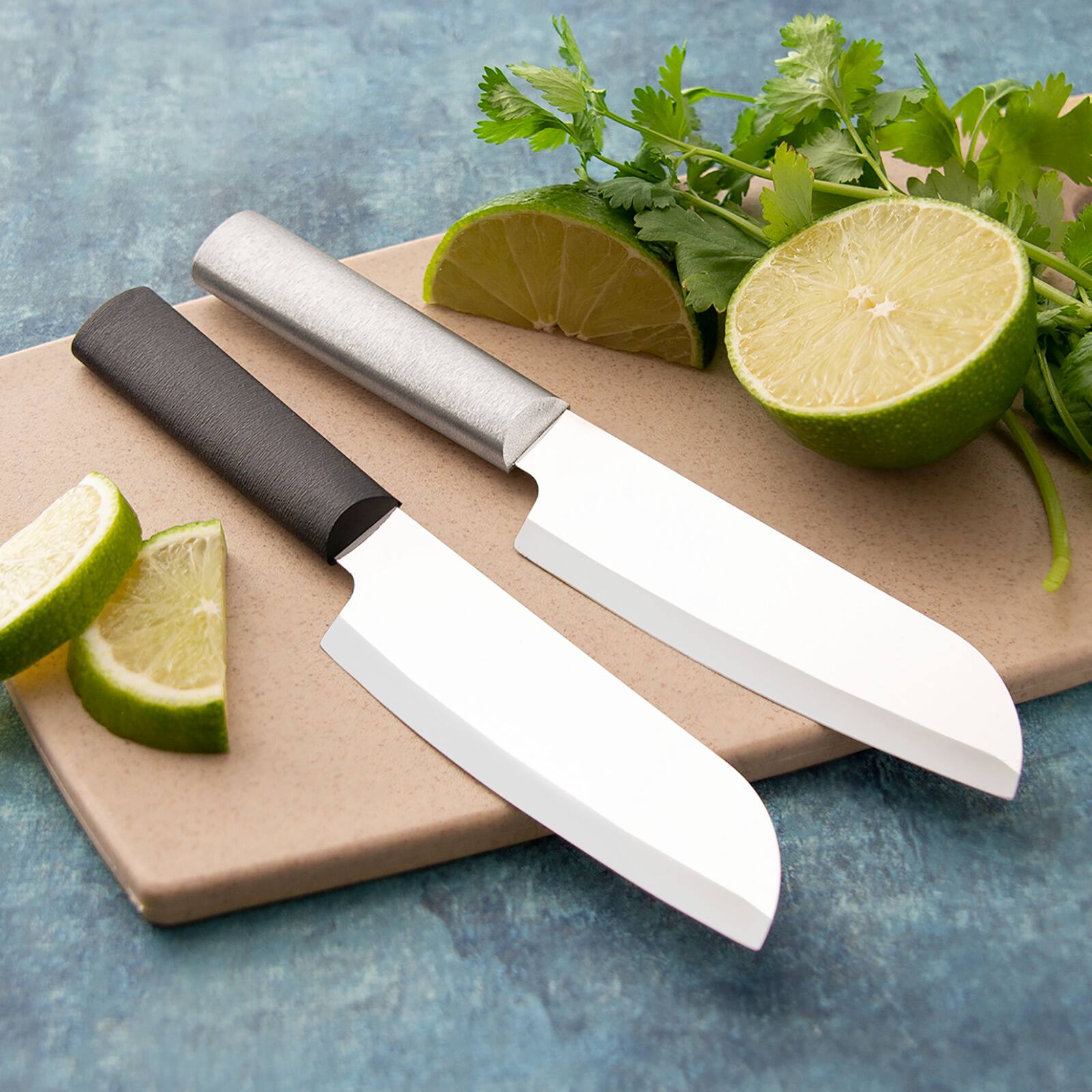 Alt View 1. Rada - Cutlery 4.75-Inch Cook's Utility Knife Stainless Steel Straight Blade, Black Handle - Black.