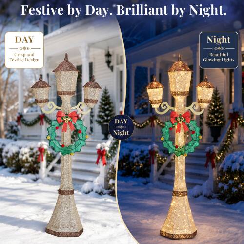 Festive by Day. Brilliant by Night.

DAY
Crisp and Festive Design

Night
Beautiful Glowing Lights