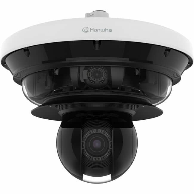 Samsung - Wisenet PNM-C34404RQPZ 34 Megapixel Outdoor 4K Network Camera - Dome - White - 656.17 ft Infrared Night Vision - Color