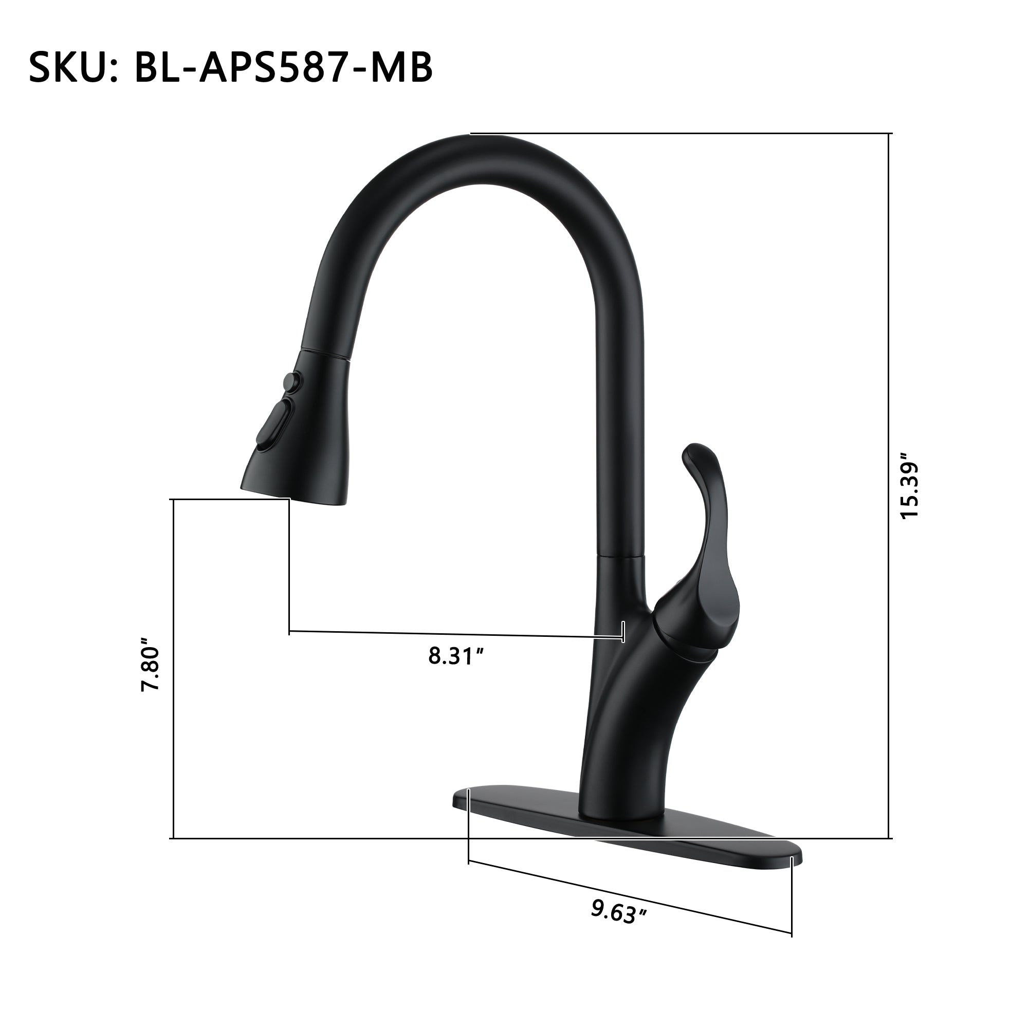 SKU: BL-APS587-MB 15.39" 7.80" 8.31" 9.63"