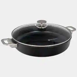 Swiss Diamond - CHD Nonstick Sauteuse with Glass Lid, 4.8 qt - Black