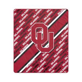 Pegasus - Oklahoma Sooners 60" x 70" Diagonal Lined Wordmark Ultra Soft Blanket - Multicolor