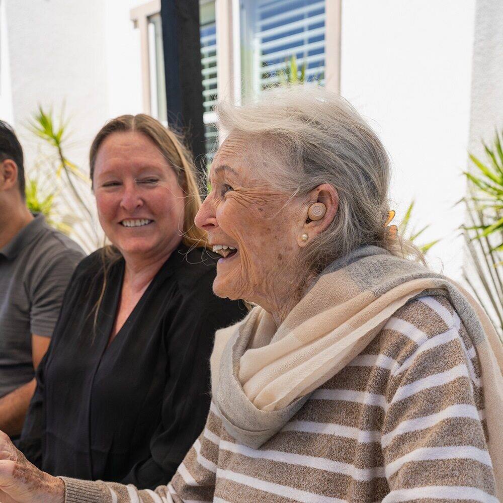 Alt View 15. JLab - 2-in-1 Hear OTC Hearing Aid and Earbuds - Beige.