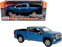 2019 GMC Sierra 1500 Denali Crew Cab Pickup Truck 1/24-1/27 Diecast Model Car by Motormax - Blue Metallic