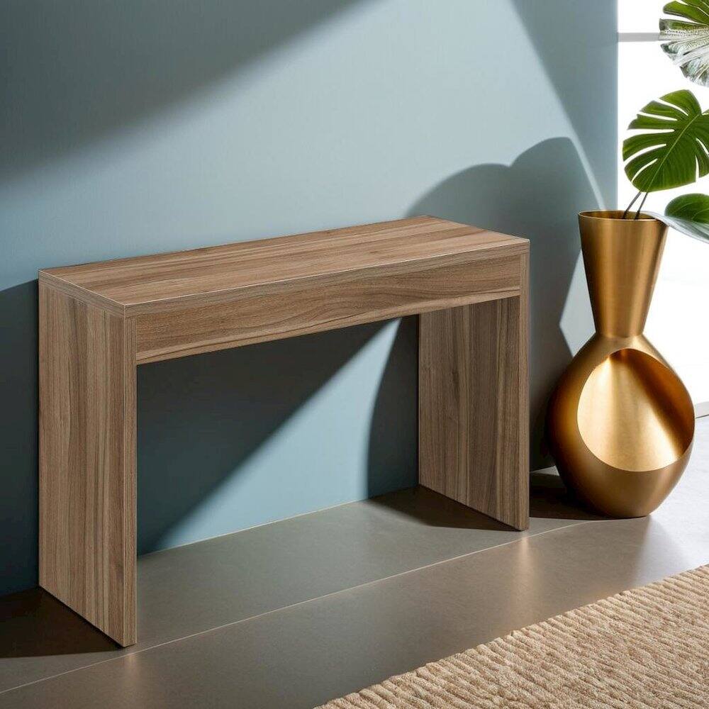 Alt View 1. FurniFact - Brown Console Table with Storage and Practical Design for Living Room - Cappuccino.