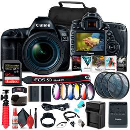 Canon - EOS 5D Mark IV DSLR Camera w 24-70mm f/4L Lens Bundle (International Version)
