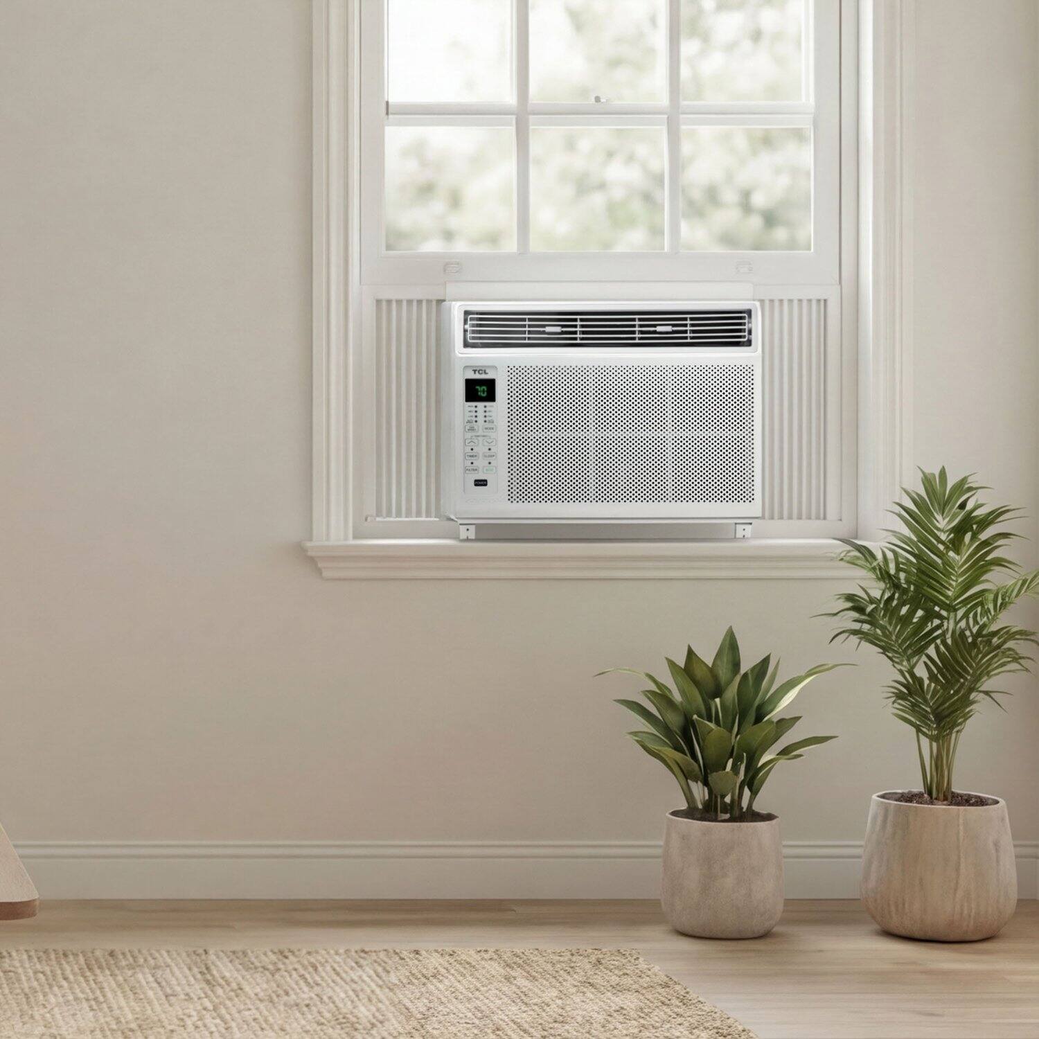 Alt View 8. TCL - 250 Sq. Ft. 6,000 BTU Window Air Conditioner - White.