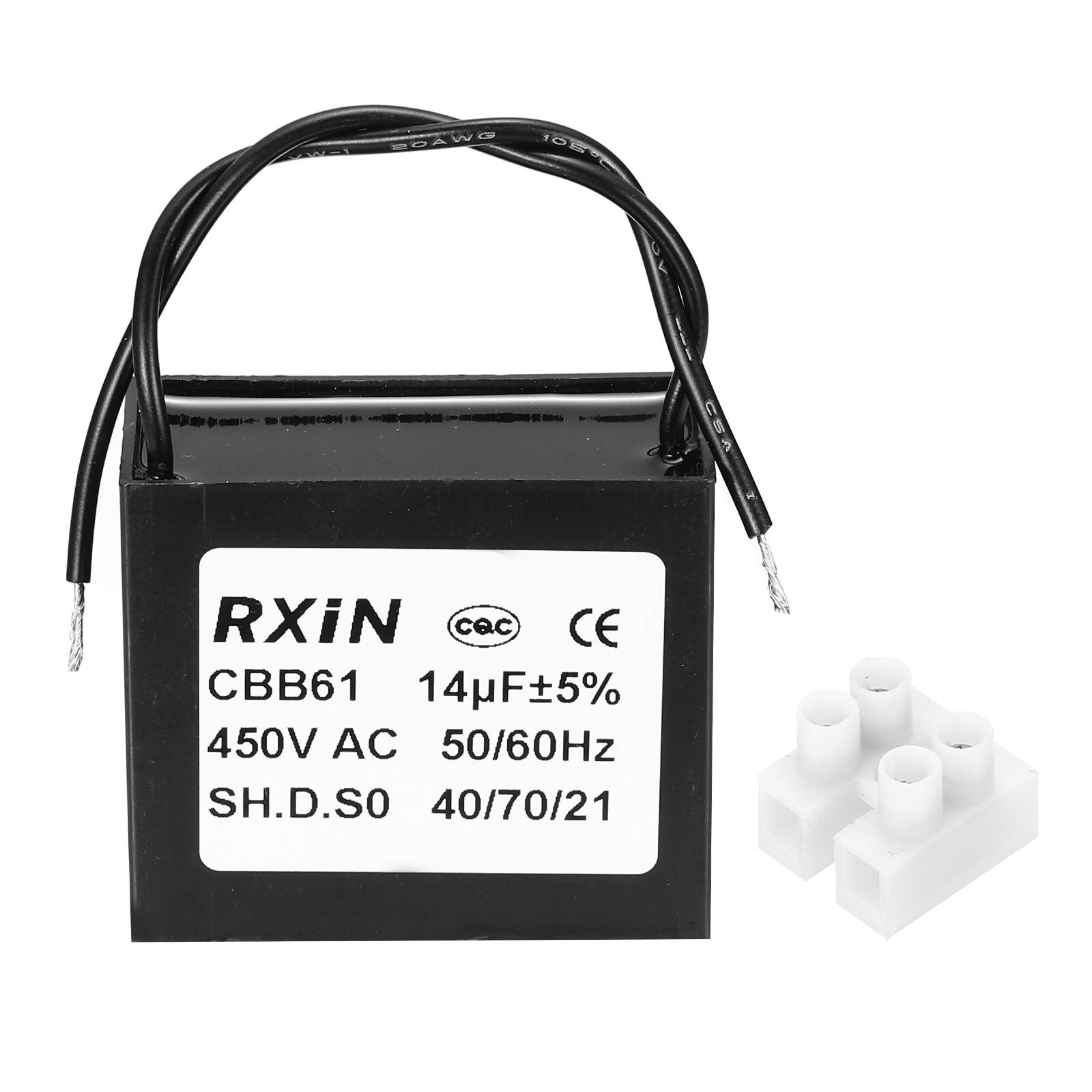 PDAWO 1887 E N5 191 v8 RXiN c@c CE CBB61 14µF±5% 450V AC 50/60Hz SH.D.SO 40/70/21