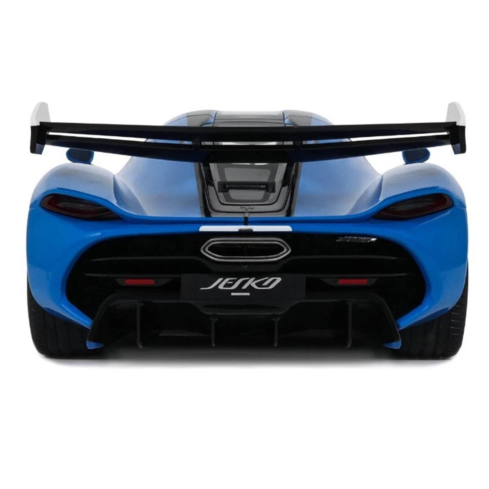 Alt View 6. GT Spirit - 2025 Koenigsegg Jesko Blue Metallic with Black Stripes 1/18 Model Car by GT Spirit.