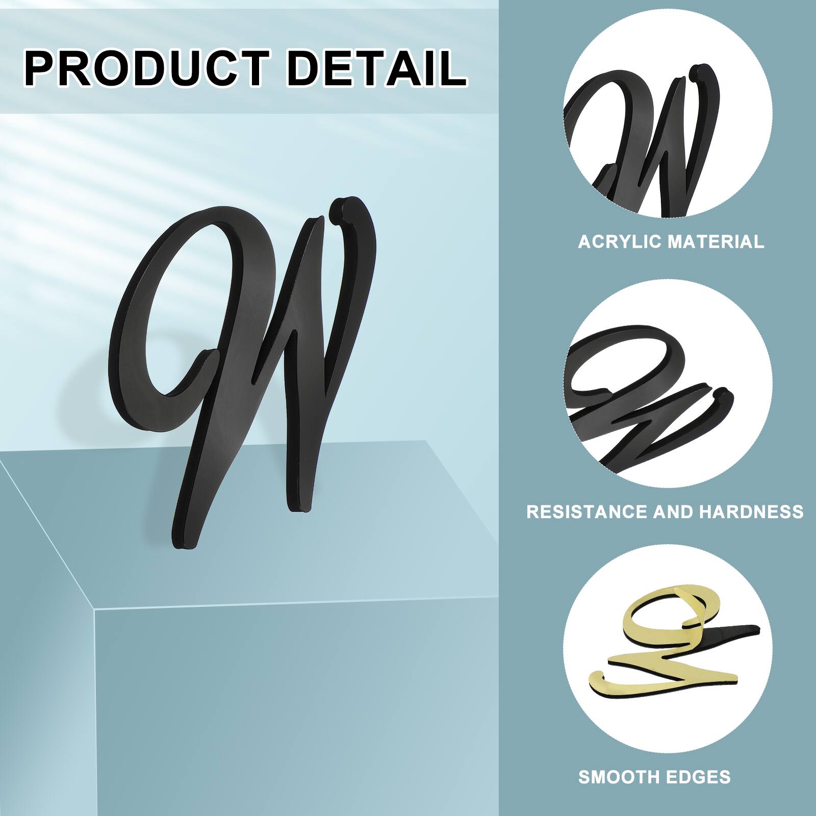PRODUCT DETAIL

- ACRYLIC MATERIAL
- RESISTANCE AND HARDNESS
- SMOOTH EDGES