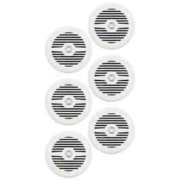 Acoustic Audio by Goldwood - MRN65W Waterproof Flush Mount Marine 6.5" Speakers Passive 3 Pair Pack - White