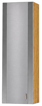 AGA - 12W x 36H x 13D Upper Cabinet - LH - Oak - Stainless Steel