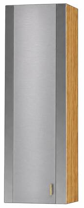 Front. AGA - AGA 12W x 36H x 13D Upper Cabinet - LH - Oak - Stainless Steel - Stainless Steel.