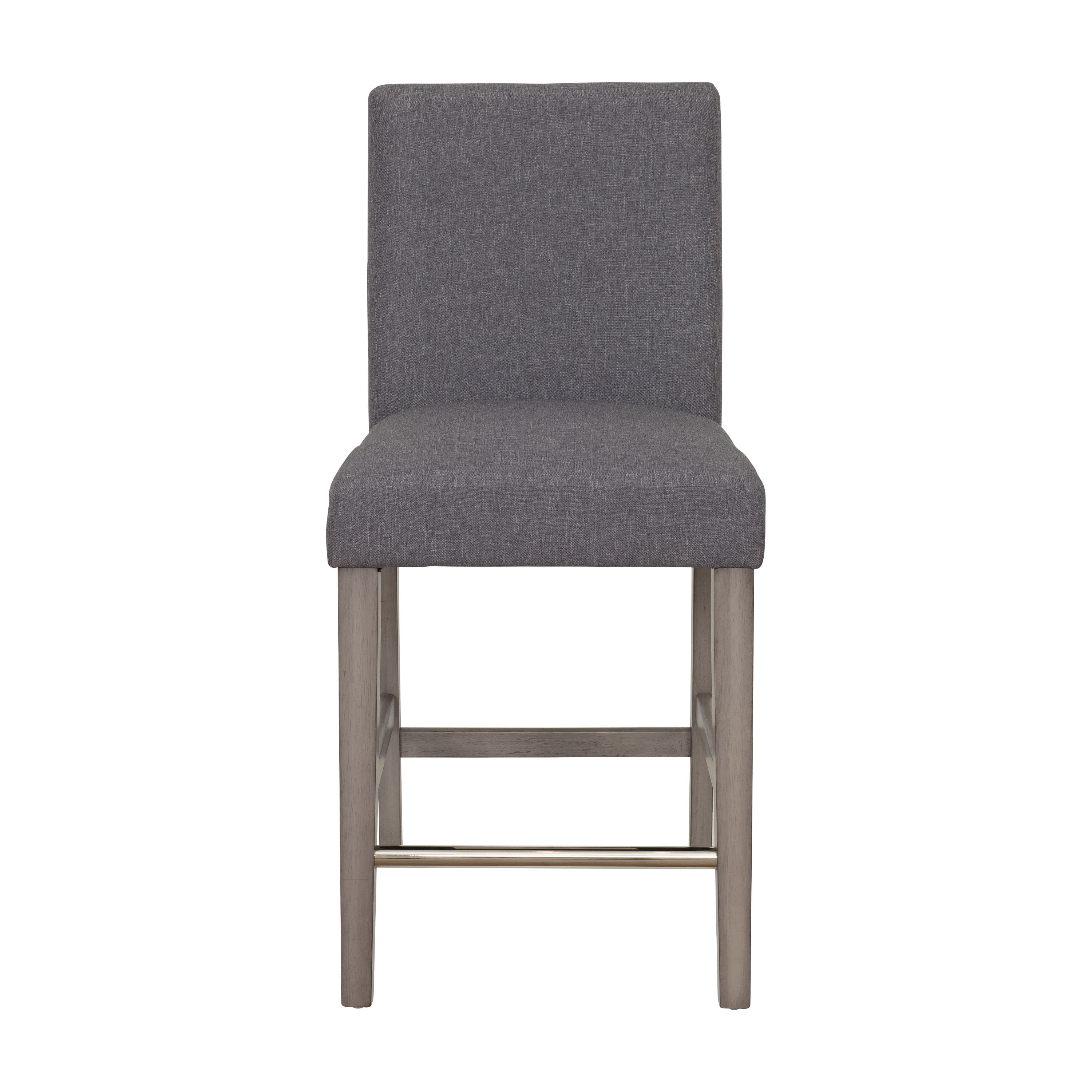 Front Zoom. CorLiving - Laura Fabric Counter Height Barstool - Gray.