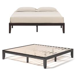 Ecooso - 14 Inch King Size Wood Platform Bed Frame with Solid Slat Support - Brown